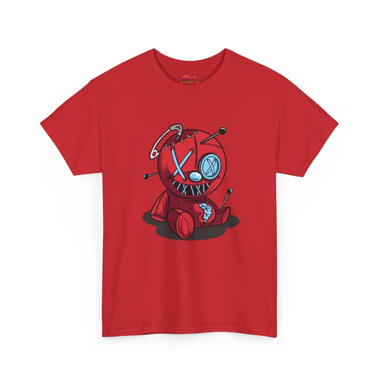 STITCHED BRAIN PLUSH GRAPHIC TEE RED