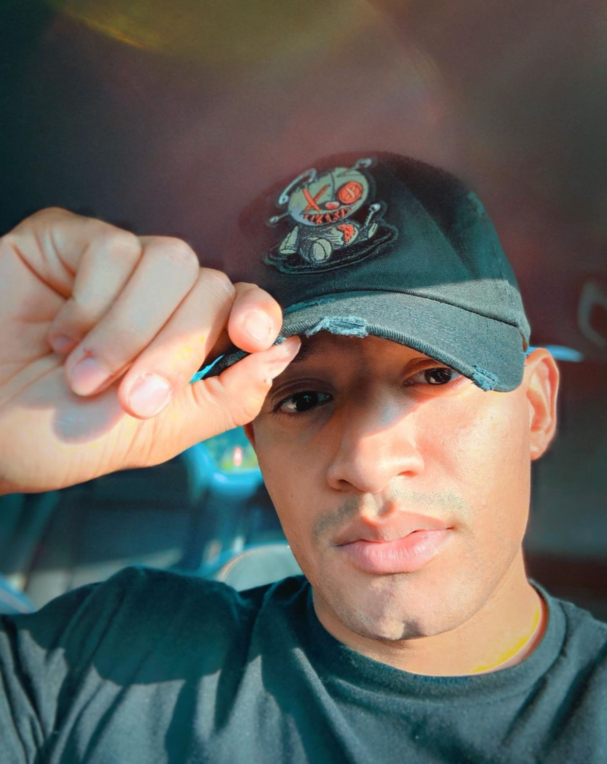 Black Pinbear Dad Hat