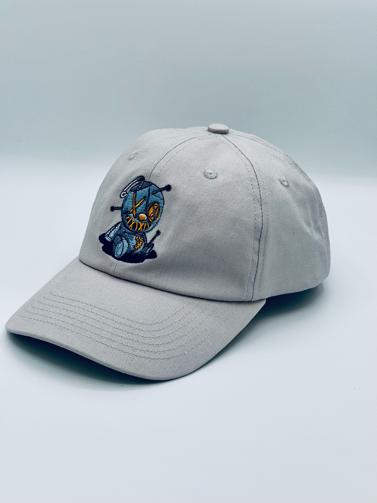 Gray Pinbear Dad Hat