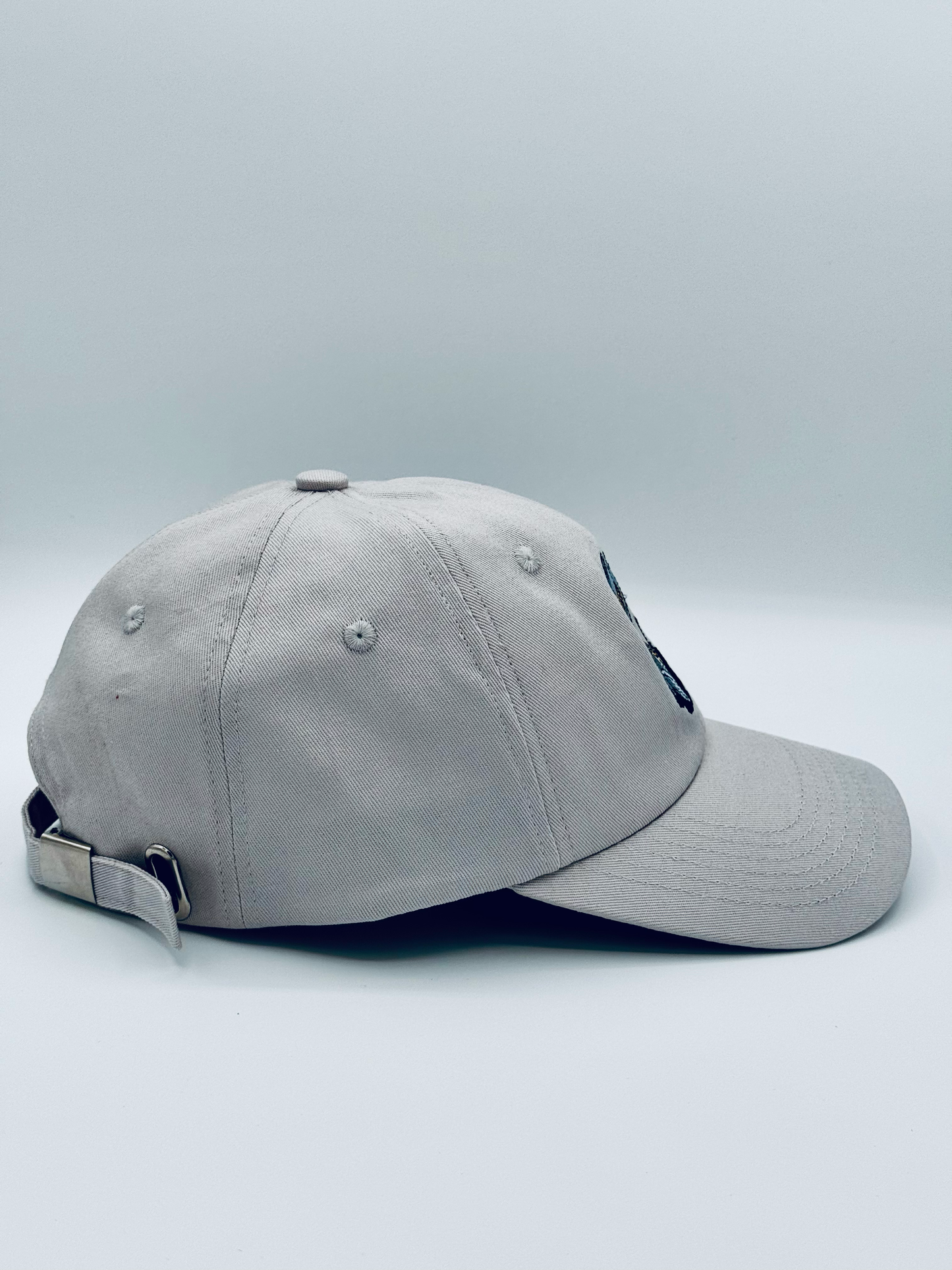 Gray Pinbear Dad Hat